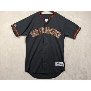 San Francisco Giants Jersey Mens S Black MLB Baseball Majestic Authentic Cotton